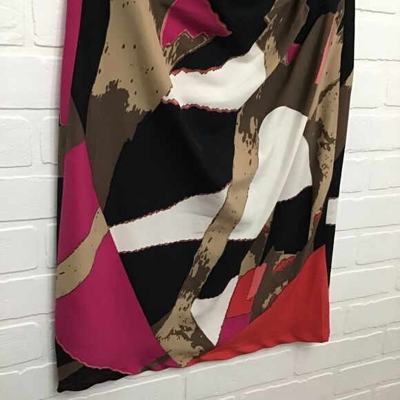 ANNE Klein sheath dress sleeveless pink black white office wear size 4 - Picture 5 of 12